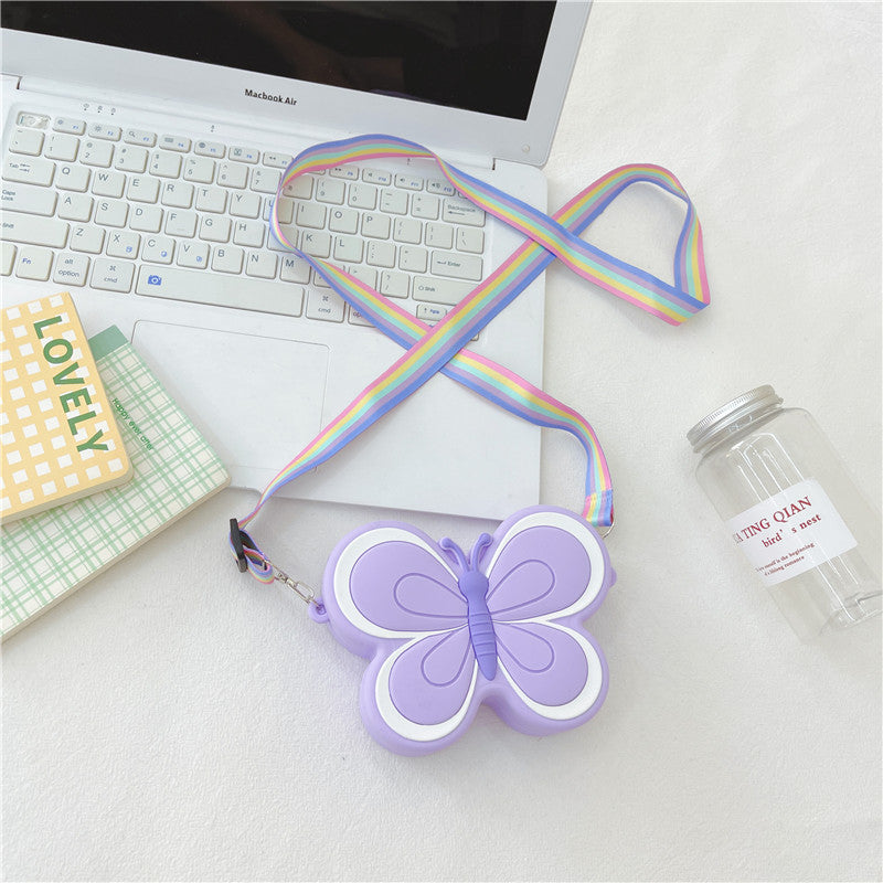 Children's Silicone Cute Colorful Small Butterfly Sweet Children's Coin Purse