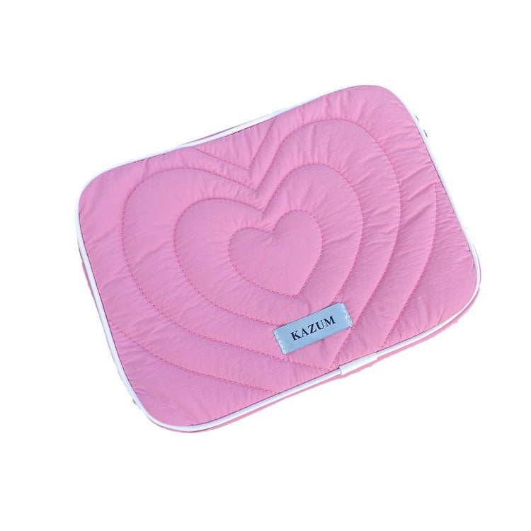 Peach Heart Cute Soft Pc Notebook Tablet Bags