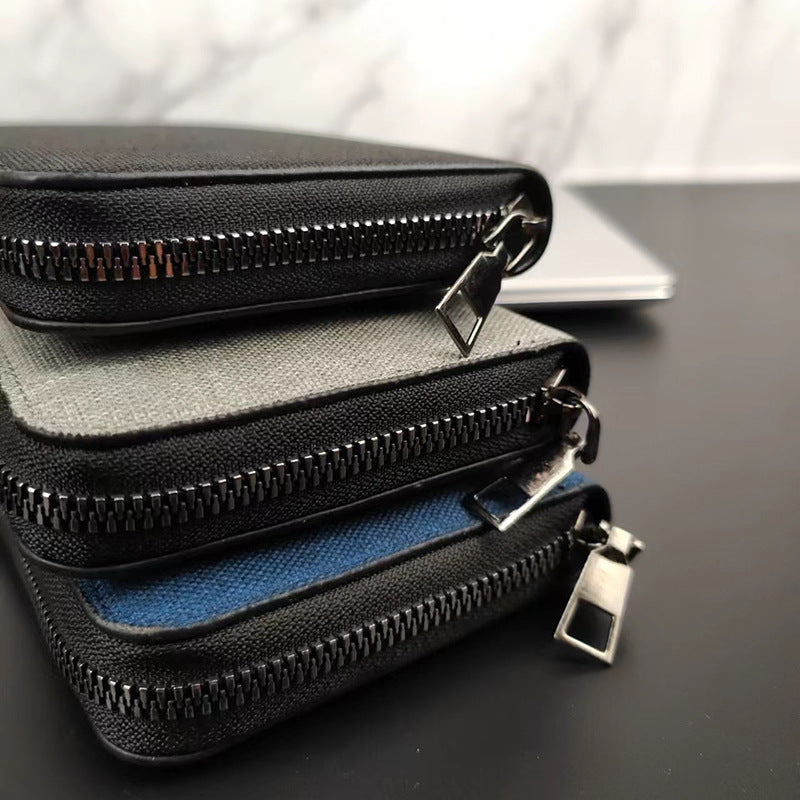 Men's Long Zipper Large Capacity Multiple Slots Men's Wallets