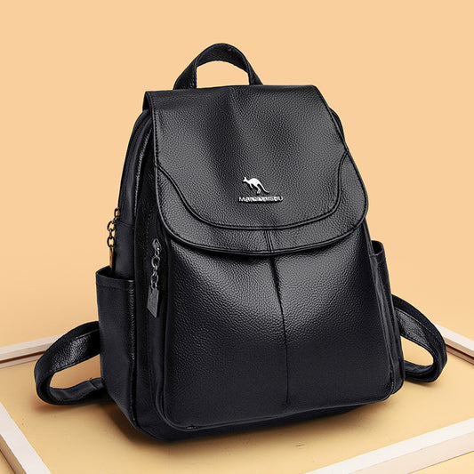 Women's Soft Leather Fashion Authentic Tactile Feel Backpacks