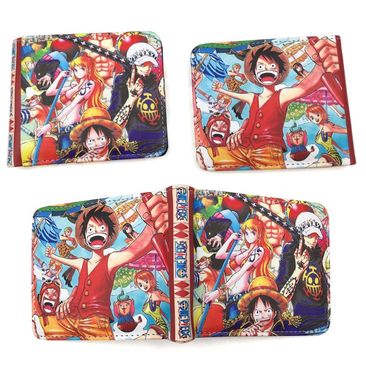 Piece Anime Peripheral Short Trendy Unique Ladies Wallets