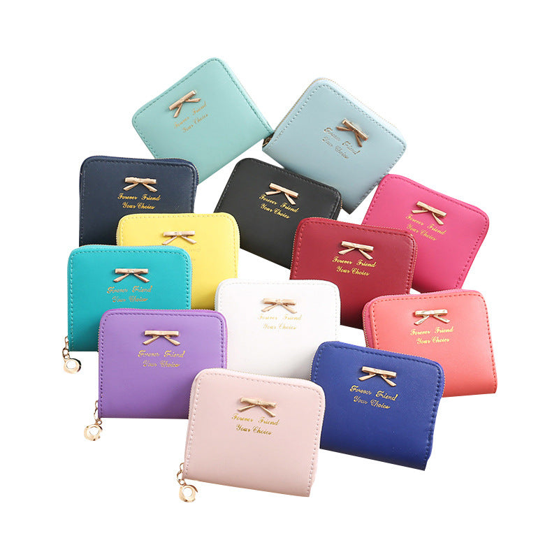 Korean Style Fashion Small Bow Mini Ladies Wallets