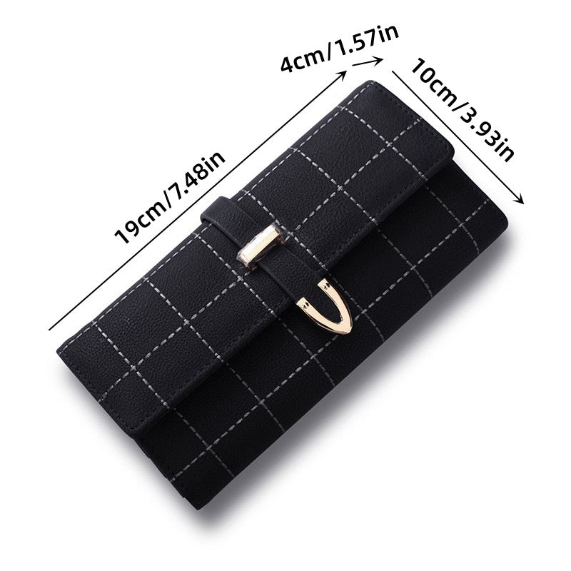 Women's Long Embroidery Retro Dull Polish Cover Purses