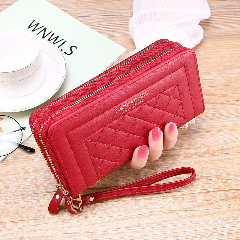 Long Clutch Korean Mobile Double Zipper Ladies Wallets