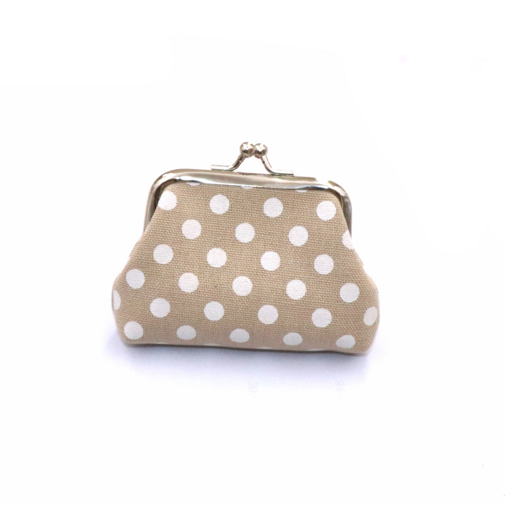 Children's Creative Dot Canvas Tourist Souvenir Coin Purses