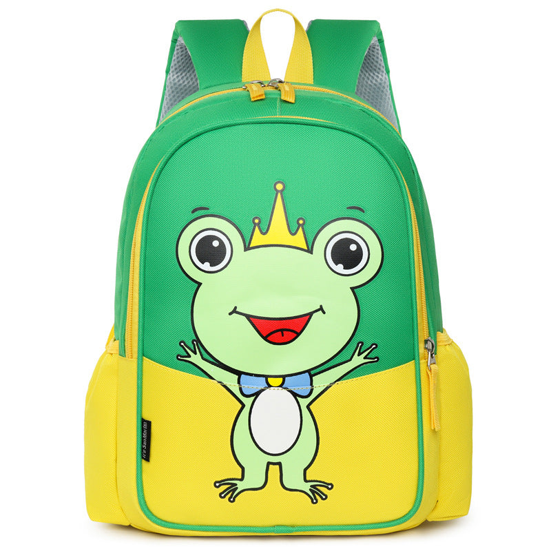 Sacs d'école de maternelle pour enfants, classes intermédiaires, couleurs contrastées, grenouille, chaton