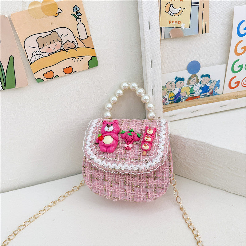 Children's Innovative Beautiful Pearl Cute Cartoon Children's Shoulder Bags