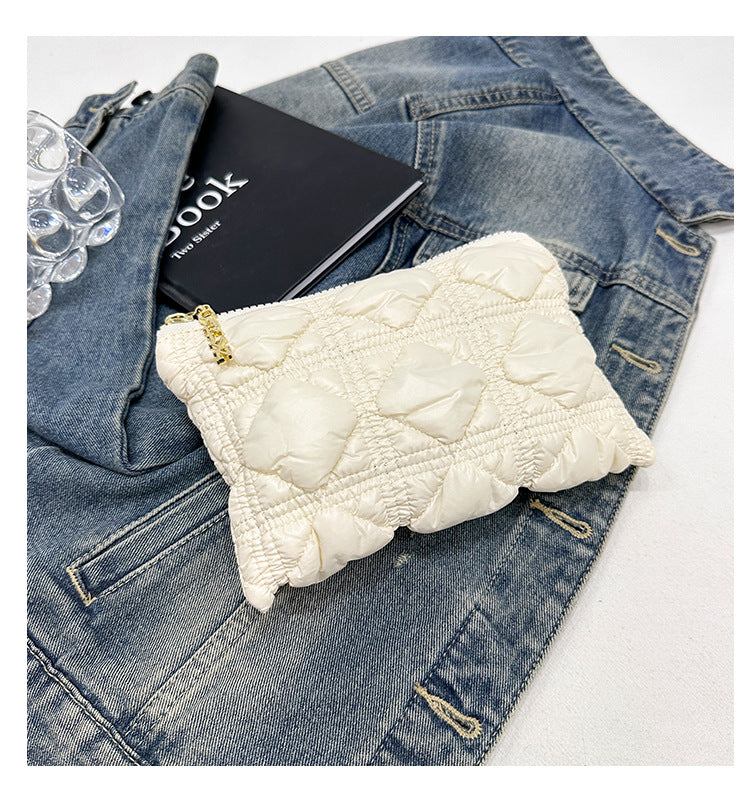 Classic Style Embroidery Thread Diamond Small Coin Purses