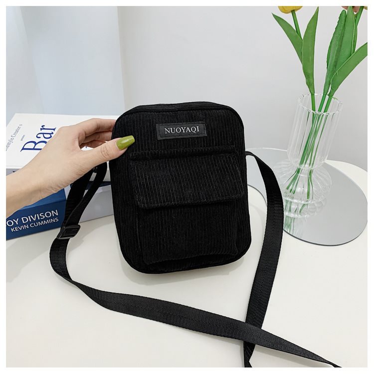 Women's Corduroy Fashion Female Campus Portable Korean Bags