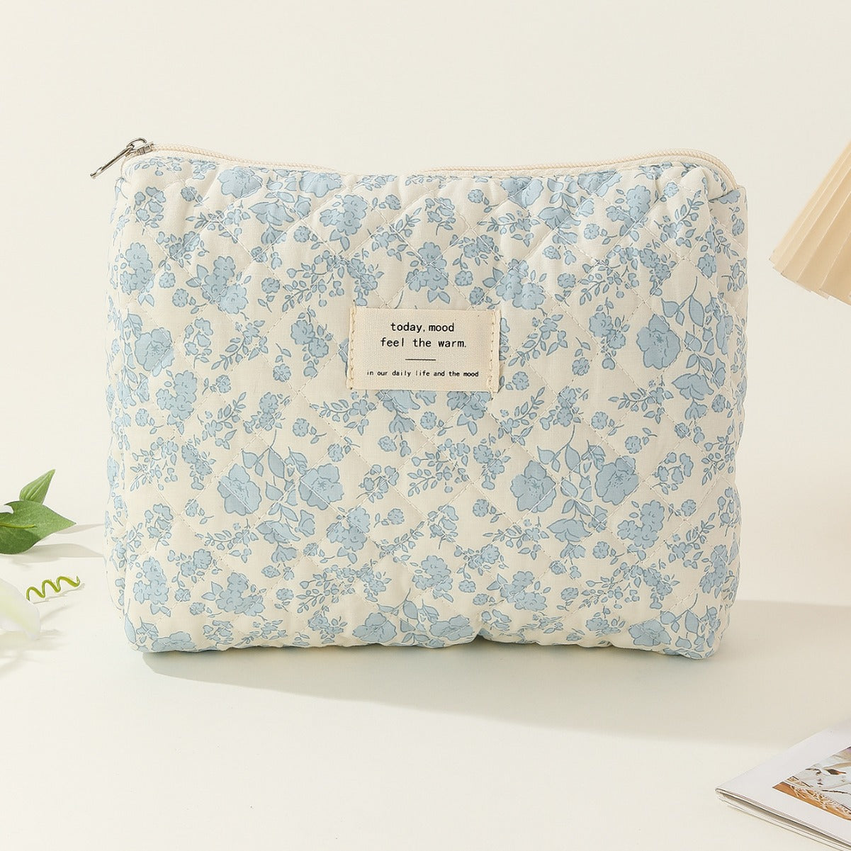 Liner Small Floral Storage Carrying Quilted Cosmetic Bags