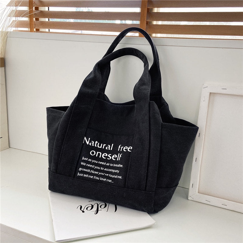 Women's Leisure Fashion Letter Tote Large Capacity Shoulder Bags