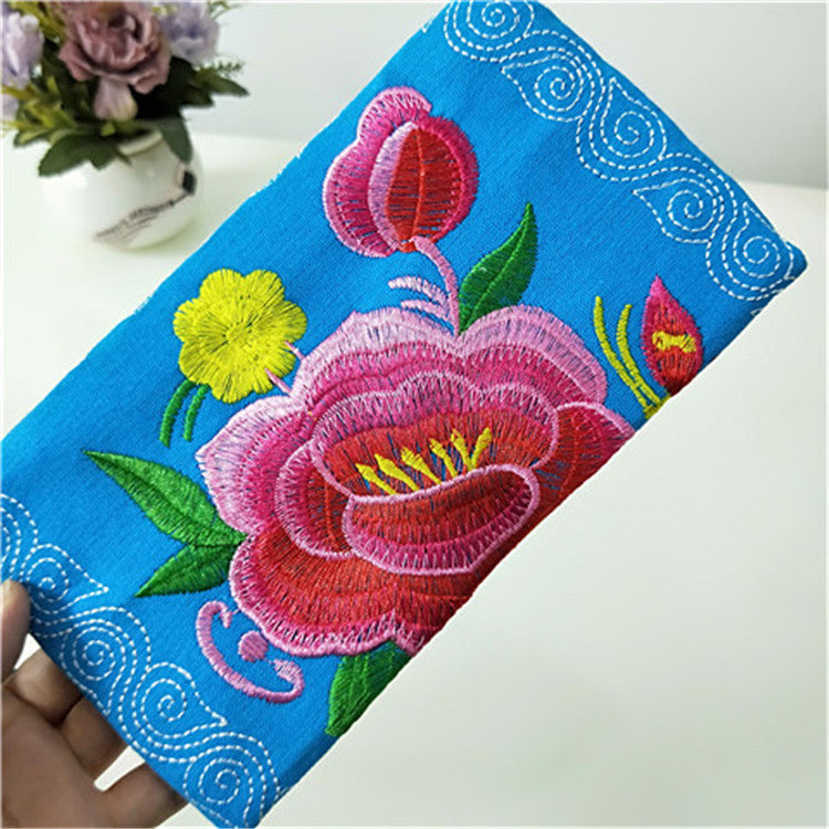 Women's Yunnan National Style Embroidered Soft Mobile Ladies Wallets