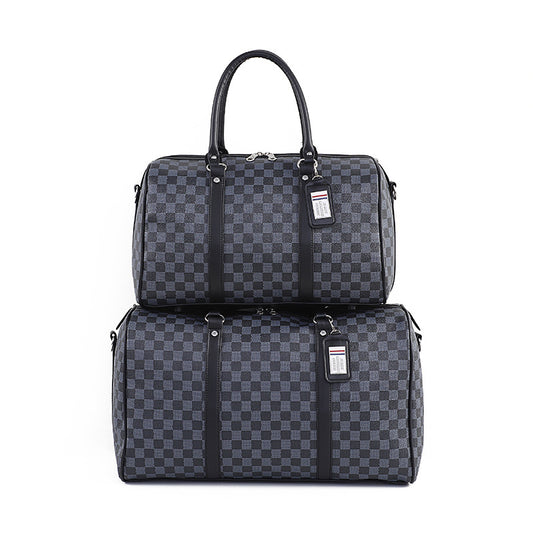 Large Capacity Plaid Hand-held Fashion Business Travel Bags