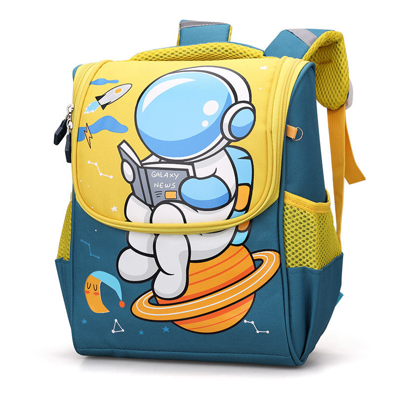 Cartoon Canvas Large Capacity Waterproof Space Kindergarten School Bags