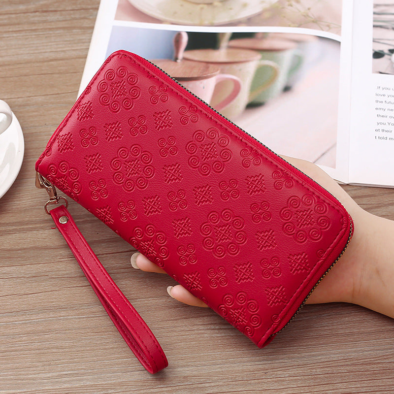 Women's Long Fashion Double Zipper Clutch Ladies Wallets