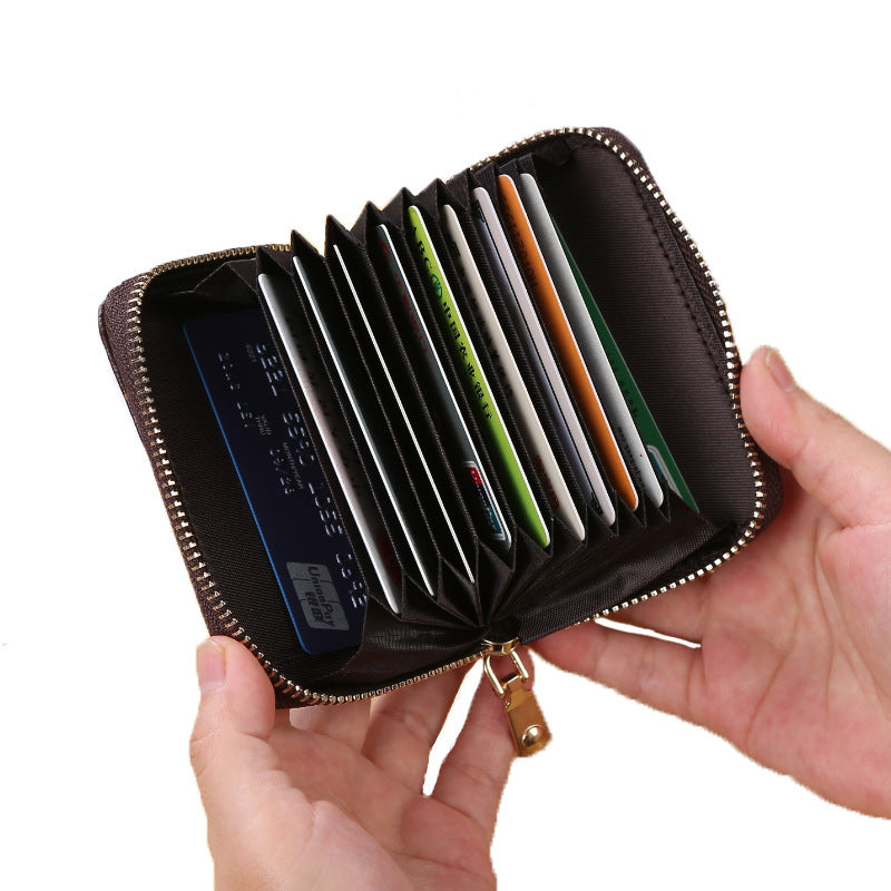 Organ Short Fan Expanding Credit Protective Card Holder