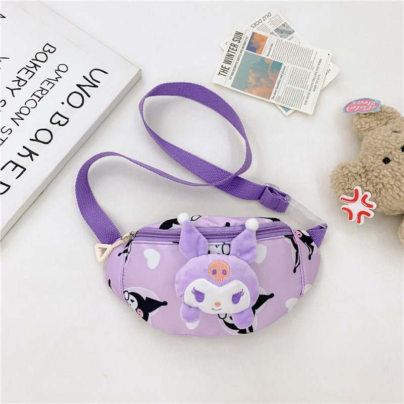 Children's Cartoon Cute Printed Slanted Boys Leisure Purses