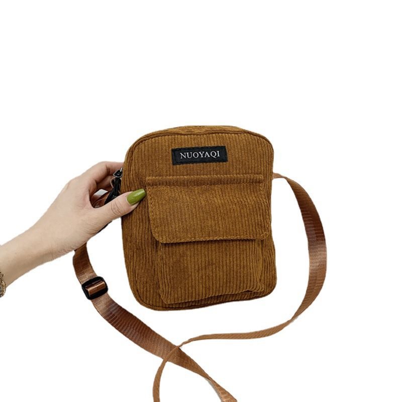 Women's Corduroy Fashion Female Campus Portable Korean Bags