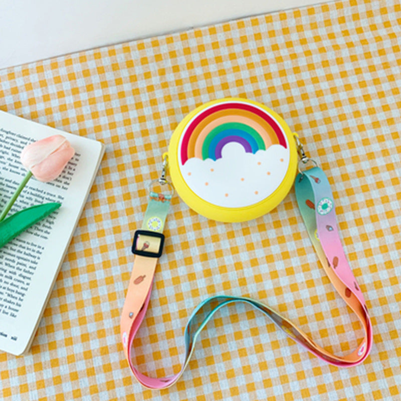 Children's Cute Small Donut Rainbow Silicone Coin Purses