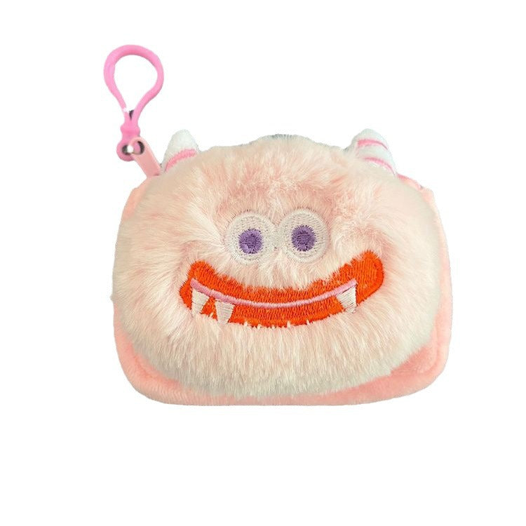 Porte-monnaie laid de fille de dessin animé en peluche de monstre mignon