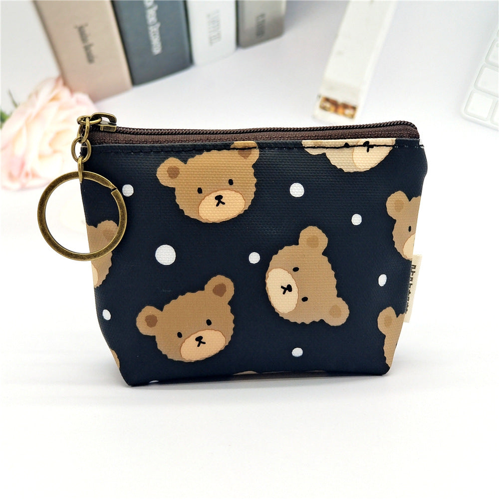 Women's Film Printed Cartoon Sier Sundries Storage Coin Purses