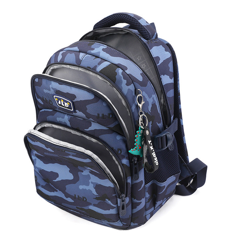 Primary Super Light Spine Protection Camouflage Elementary School Students' Schoolbags