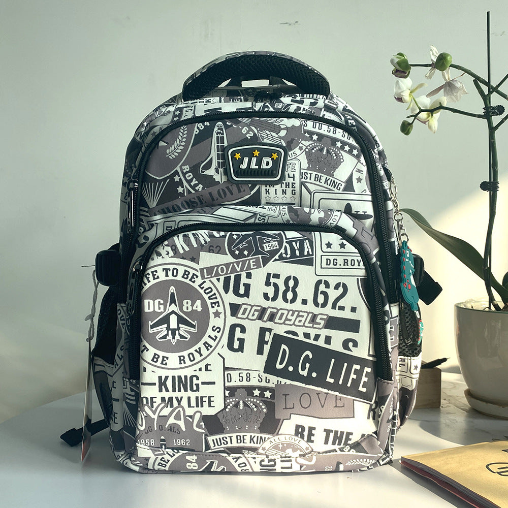 Primary Super Light Spine Protection Camouflage Elementary School Students' Schoolbags