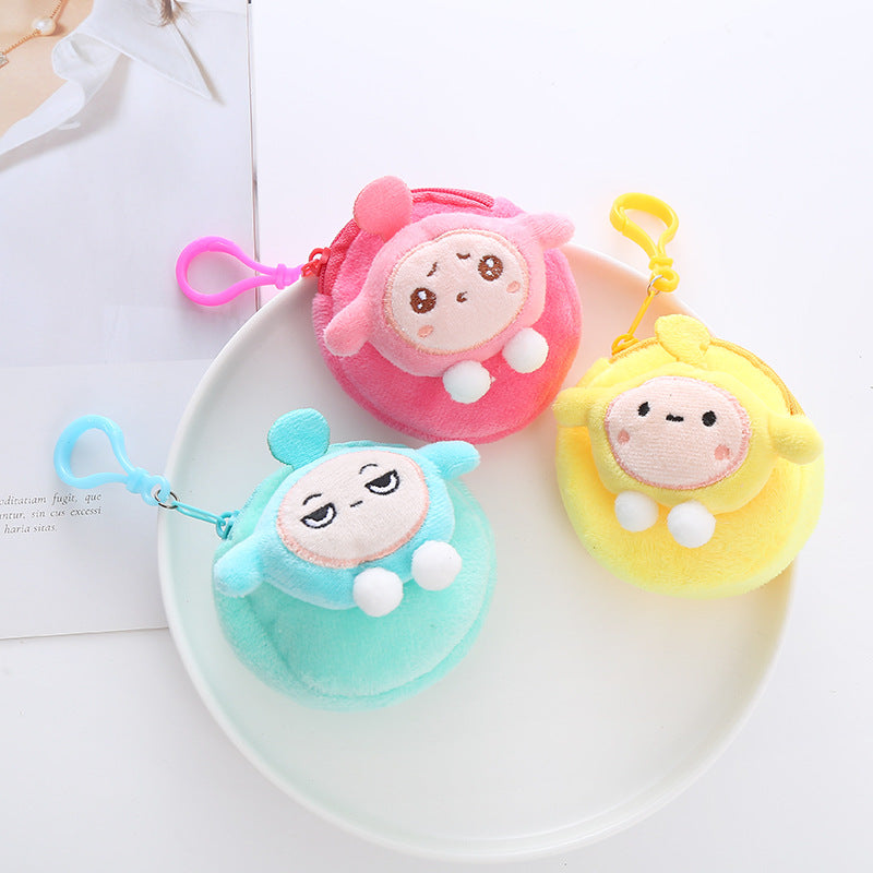 Cartoon Plush Jumping Ball Cute Pendant Coin Purses