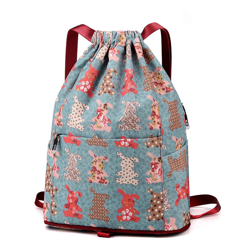 Printed Storage Fashion Drawstring Lightweight Large Travel Bags