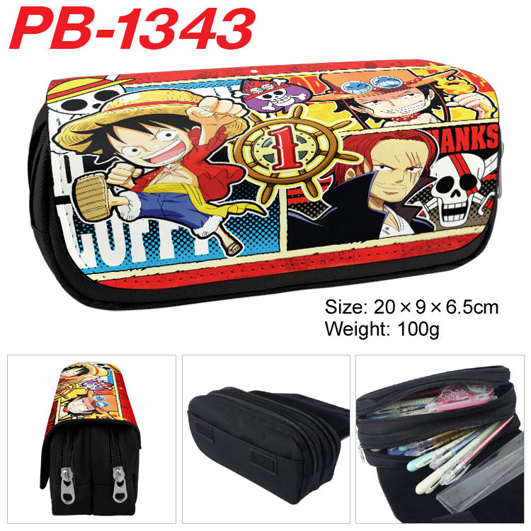 Piece Anime Color Picture Pencil Cartoon Large Capacity Double Ladies Wallets