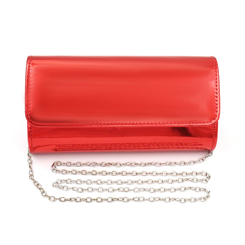 Women's Simple Light Luxury Clutch Cover Glossy Evening Bags