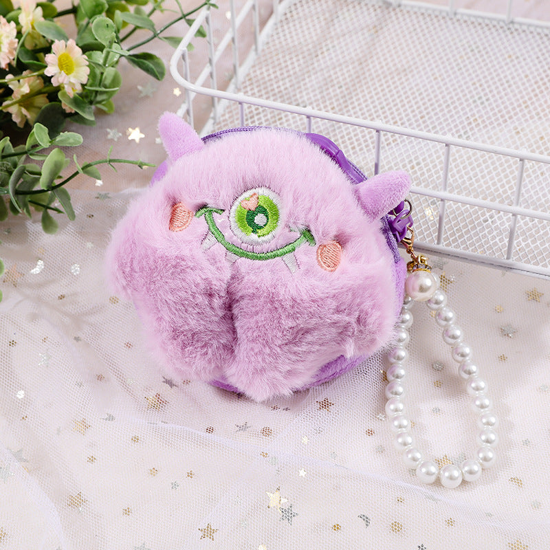 Eye Hair Monster Doll Cute Plush Coin Purses