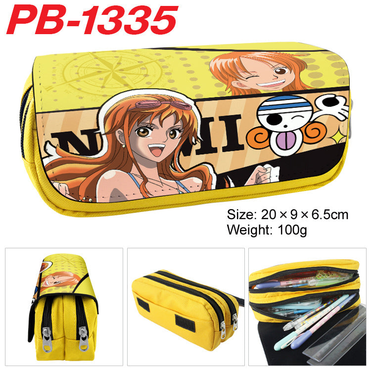 Piece Anime Color Picture Pencil Cartoon Large Capacity Double Ladies Wallets