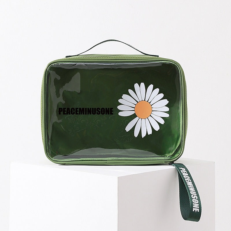 Daisy Transparent Waterproof Wash Storage Portable Cosmetic Bags