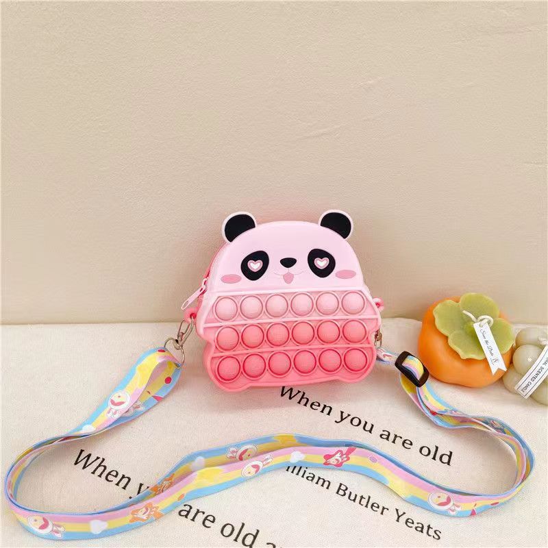 Cartoon Silicone Strawberry Cute Rainbow Female Coin Purses