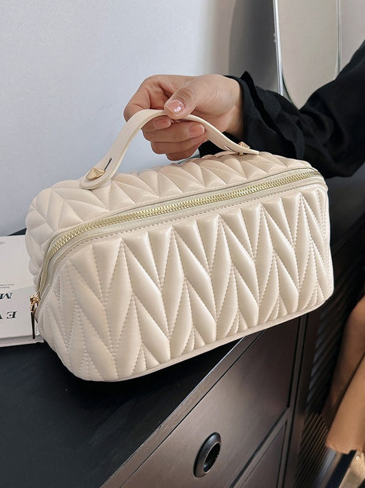 High-grade Elastic Soft Surface Pillow Zipper Cosmetic Bags