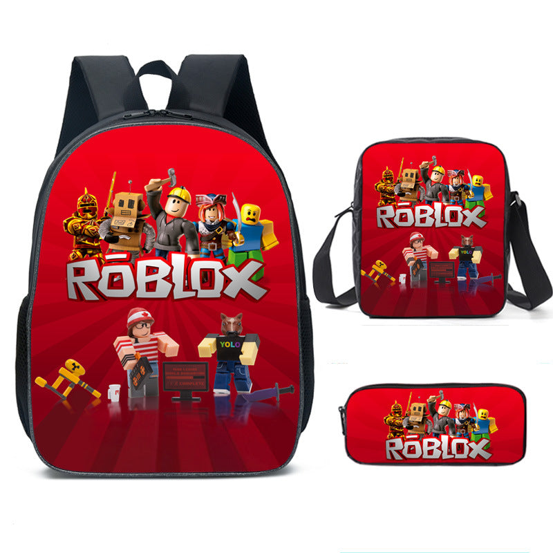 Children's Trendy Innovative Creative Rob Cartoon Elementary School Students' Schoolbags