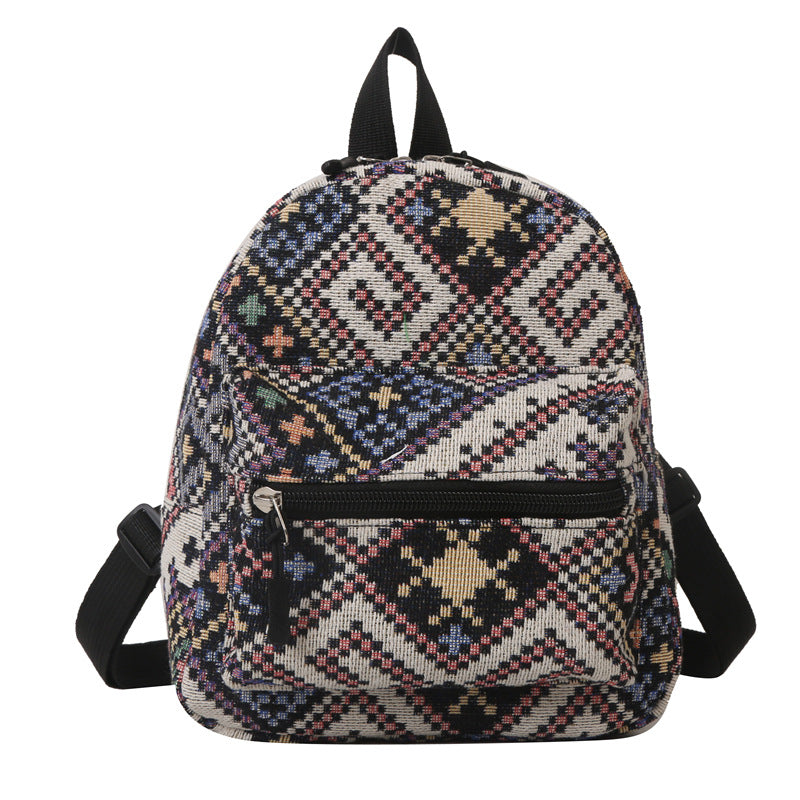 Large Capacity Canvas Retro Ethnic Style Backpacks