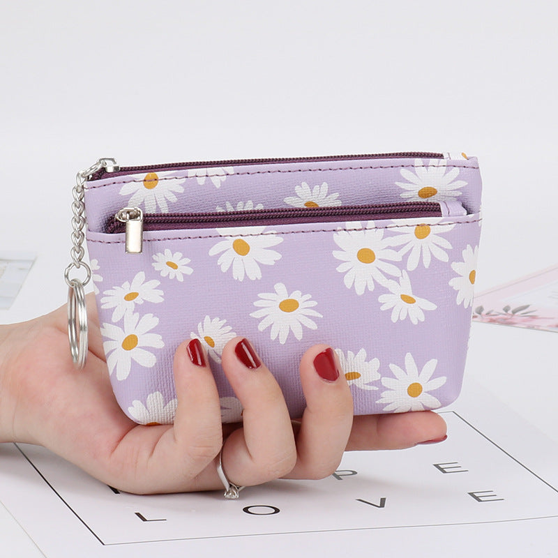 Women's Korean Style Small Fresh Little Daisy Coin Purses