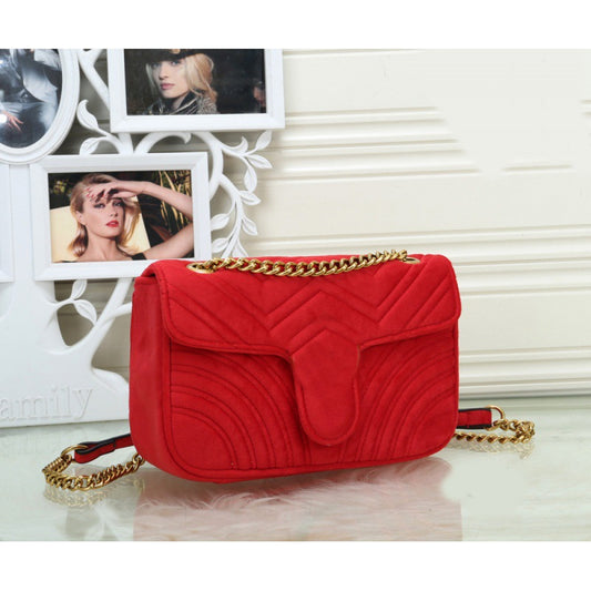 Women's Plush Macaron Trend Chain Fashionable Multi Shoulder Bags