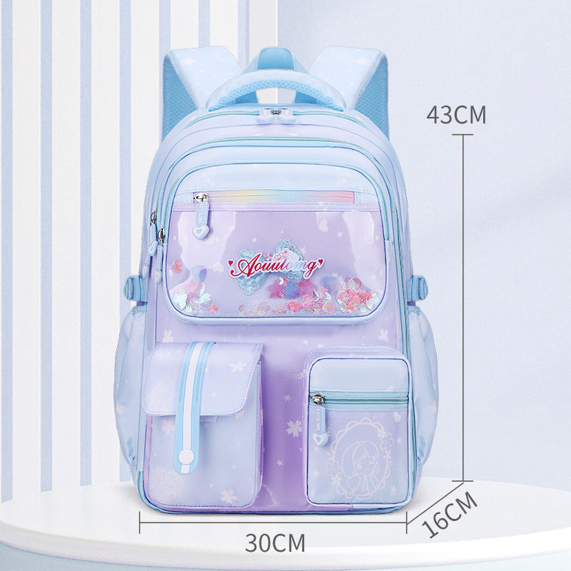 Casual Cartoon Grade Spine Protection Primary Elementary School Students' Schoolbags