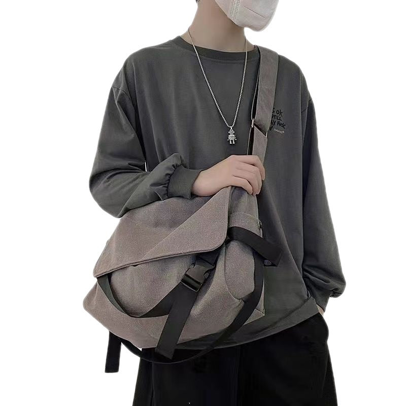 Sacs de messager pour hommes de style paresseux rétro en toile de grande capacité pour hommes