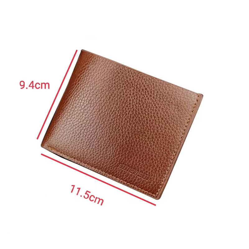 Men's Short With Zipper Horizontal Two-fold Simple Men's Wallets