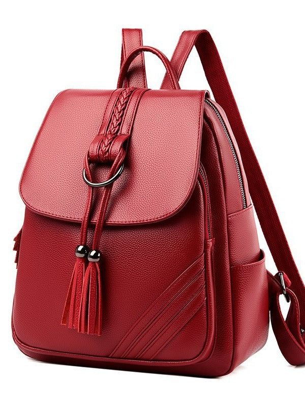 Women's Soft Leather Tassel Pendant Mummy Large Bags