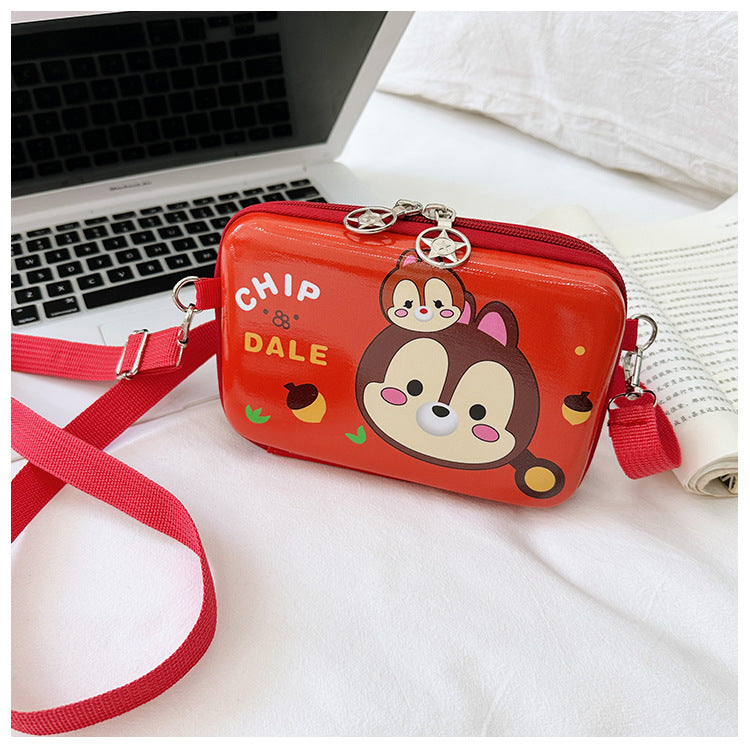 Children's Eggshell Fashion Cute Classic Cartoon Square Children's Shoulder Bags