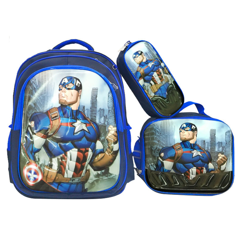 Cartoon Three-piece Detachable Film With Light Elementary School Students' Schoolbags