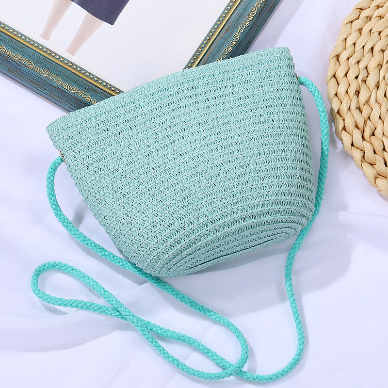 Children's Straw Little Boy Mini Hat Suit Children's Coin Purse