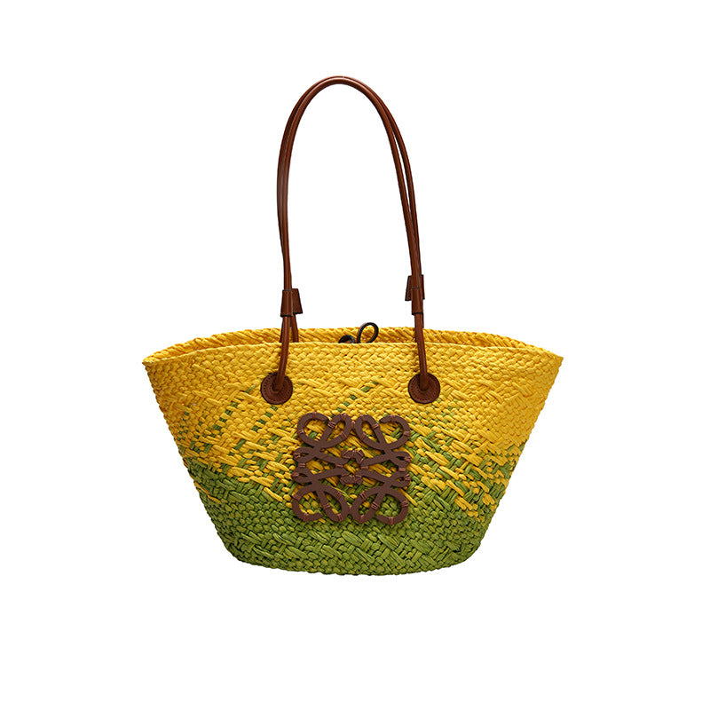 Women's Woven Summer Large Capacity Tote Seaside Shoulder Bags