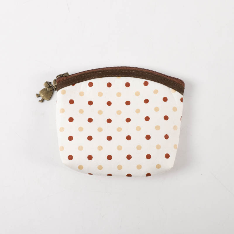 Mini Cute Cotton Print Thick Square Coin Purses