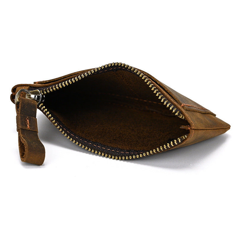 Women's & Men's & Horse Leather Genuine Small First Layer Coin Purses